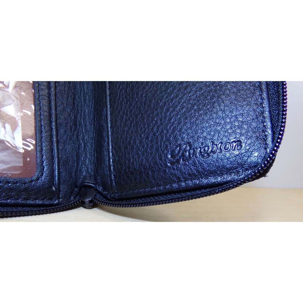Brighton Small Crossbody Wallet Cell Phone Case Brown Black Card Holder - Picture 6 of 7